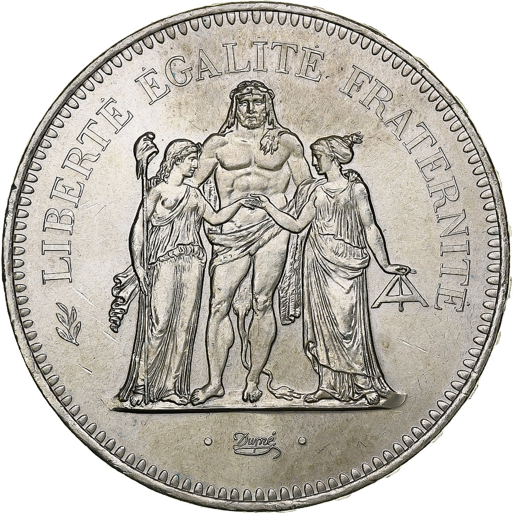 France, 50 Francs, Hercule, 1978, Paris, Silver, MS(60-62), Gadoury:882