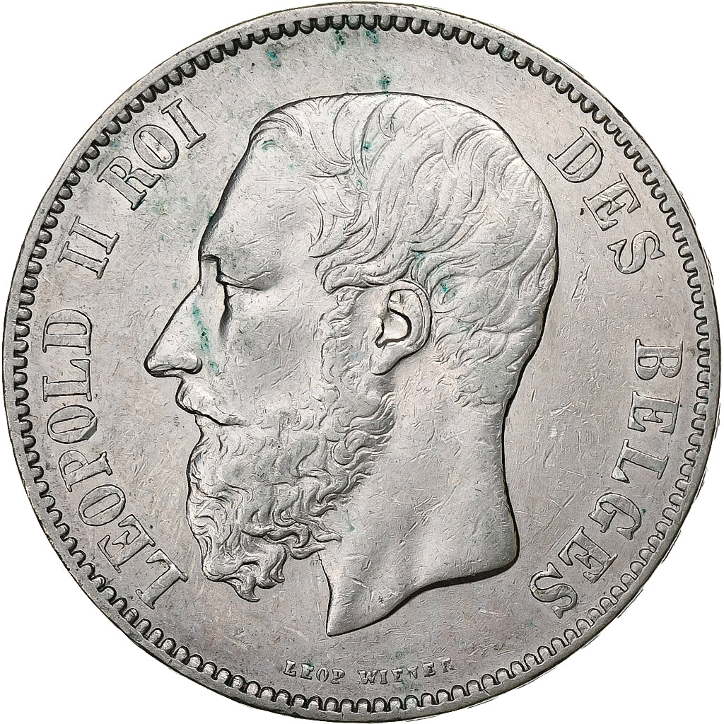 Belgium, Leopold II, 5 Francs, 5 Frank, 1872, Silver, EF(40-45), KM:24