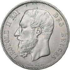 Belgium, Leopold II, 5 Francs, 5 Frank, 1872, Silver, EF(40-45), KM:24