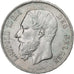 Bélgica, Leopold II, 5 Francs, 5 Frank, 1870, Plata, MBC, KM:24