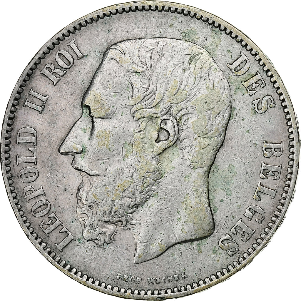 Belgium, Leopold II, 5 Francs, 5 Frank, 1874, Silver, VF(30-35), KM:24