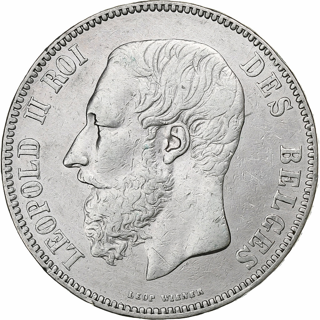 Belgique, Leopold II, 5 Francs, 5 Frank, 1868, Argent, TB+, KM:24