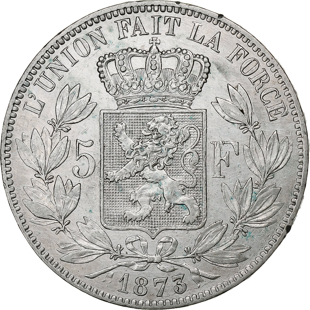 Belgique, Leopold II, 5 Francs, 5 Frank, 1873, Argent, TTB, KM:24