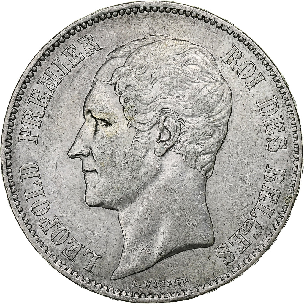 Bélgica, Leopold I, 5 Francs, 5 Frank, 1850, Brussels, Plata, MBC+, KM:17