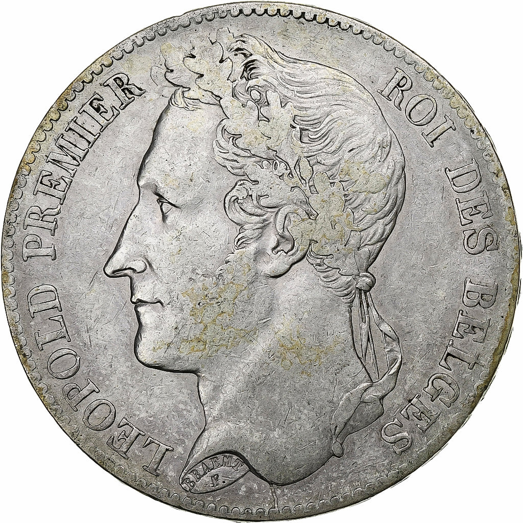 Belgien, Leopold I, 5 Francs, 5 Frank, 1849, Silber, S+, KM:3.2