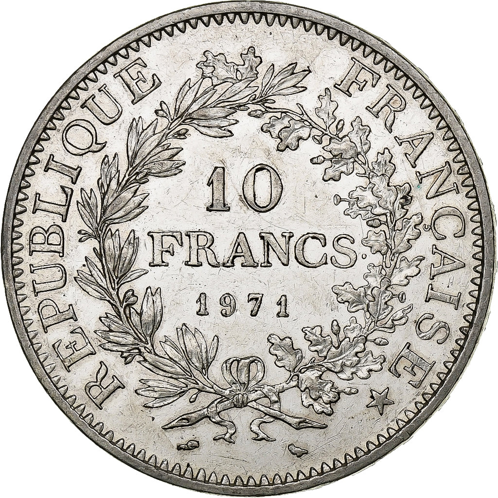 France, 10 Francs, Hercule, 1971, Paris, Silver, EF(40-45), KM:932