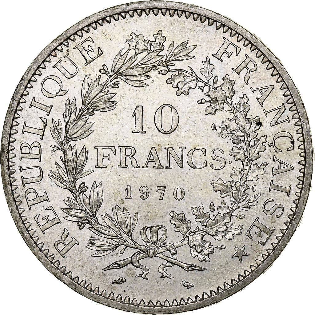 France, 10 Francs, Hercule, 1970, Paris, Silver, MS(60-62), Gadoury:813, Le