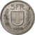 Szwajcaria, Helvetia, 5 Francs, 1968, Bern, EF(40-45), Miedź-Nikiel, KM:40a.1