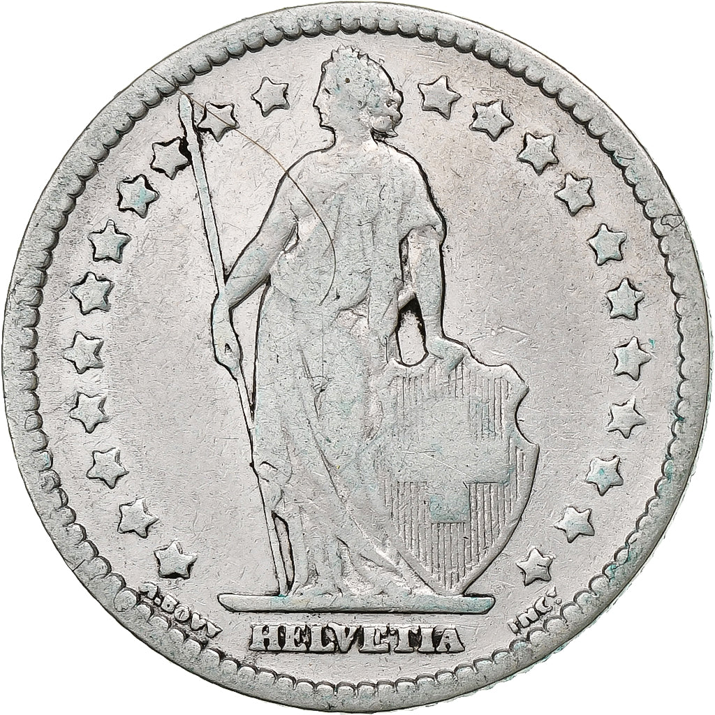 Suisse, Franc, 1887, Berne, Argent, TB, KM:24