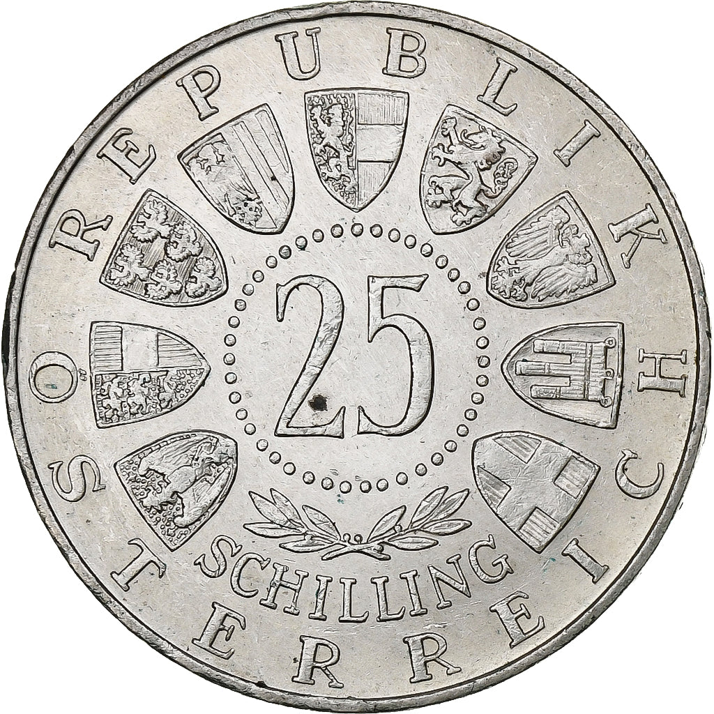 Austria, 25 Schilling, 1956, Silver, AU(50-53), KM:2881