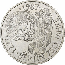 Bundesrepublik Deutschland, 10 Mark, 1987, Hamburg, Silber, VZ, KM:166