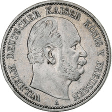 Estados Alemães, PRUSSIA, Wilhelm I, 2 Mark, 1877, Berlin, Prata, VF(20-25)