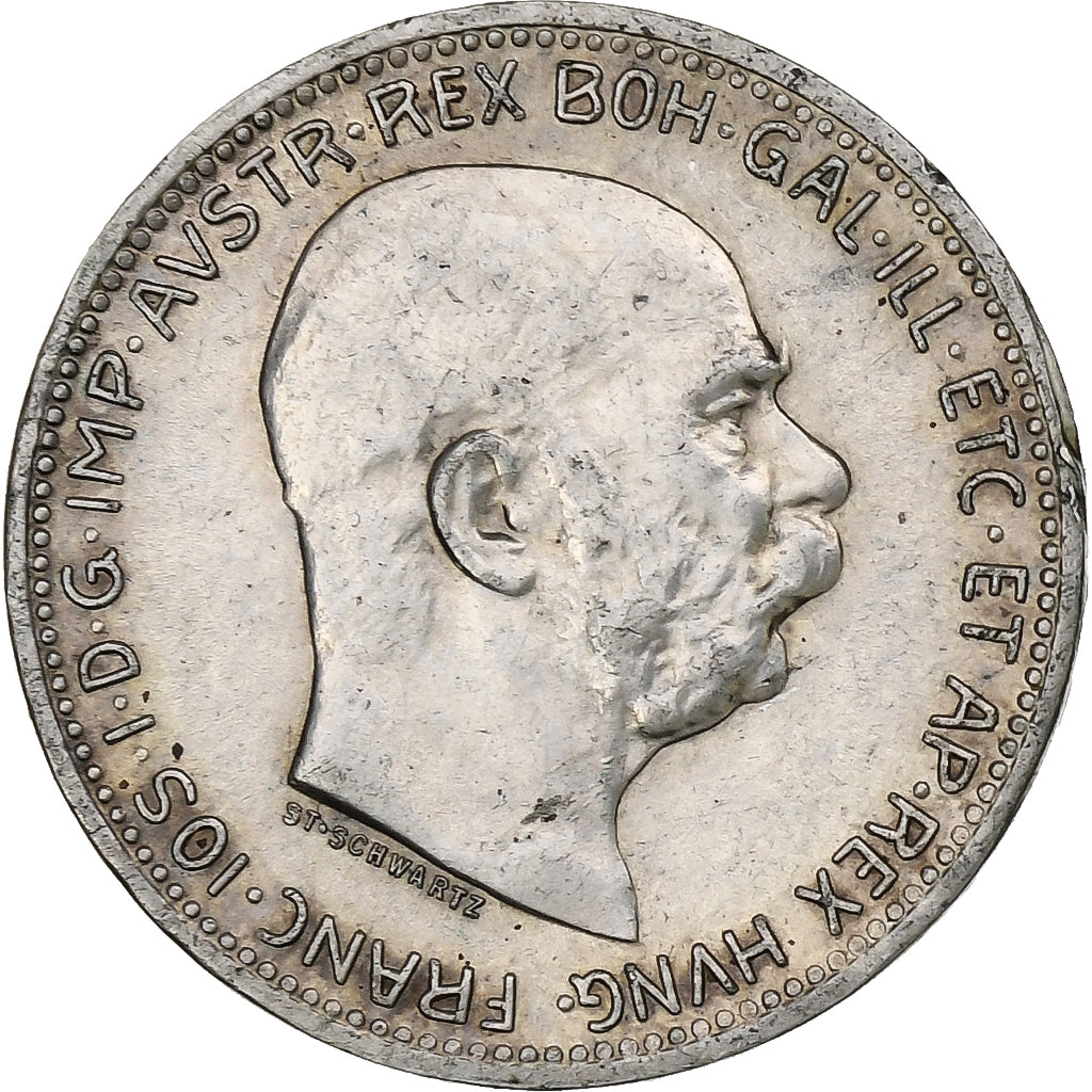 Austria, Franz Joseph I, Corona, 1916, Silver, AU(55-58), KM:2820