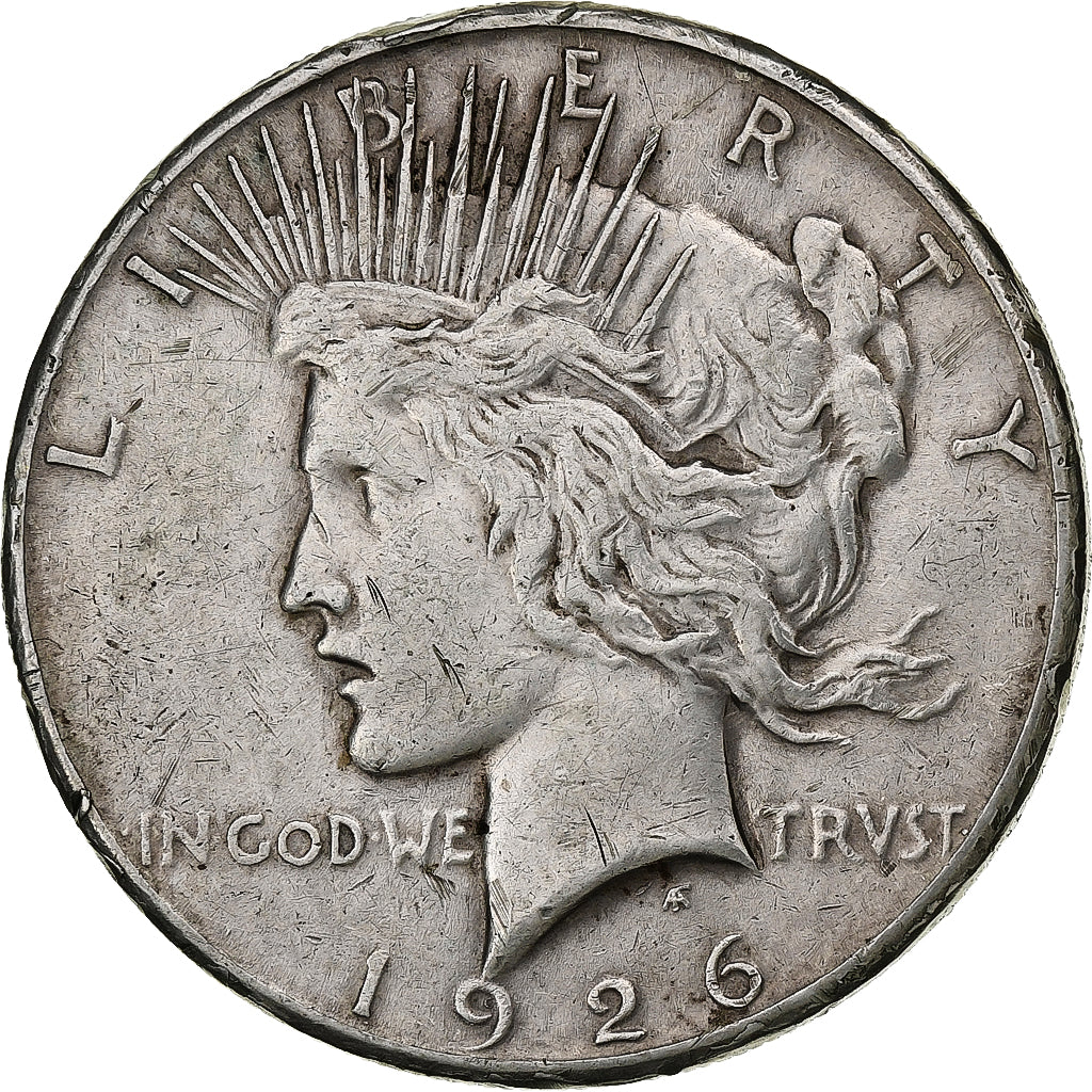 United States, Dollar, Peace Dollar, 1926, San Francisco, Silver, EF(40-45)