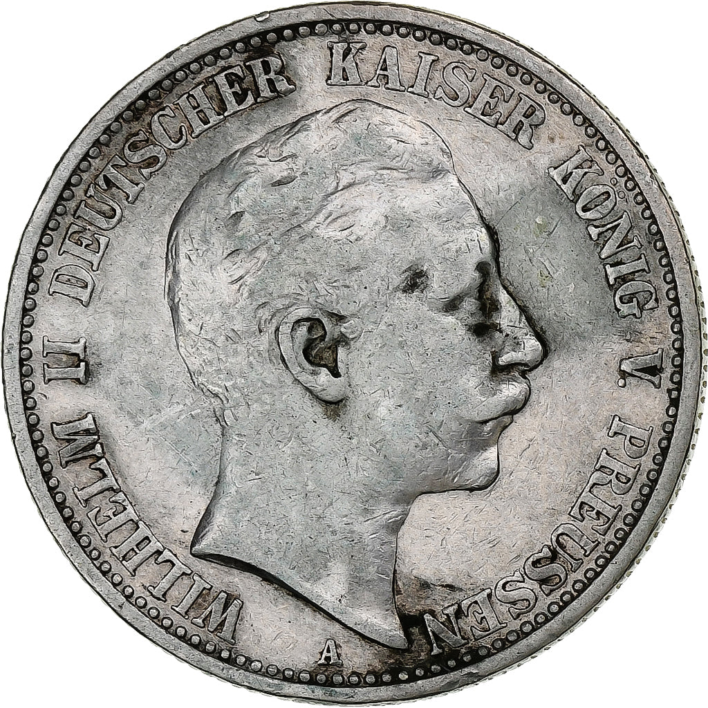 German States, PRUSSIA, Wilhelm II, 2 Mark, 1904, Berlin, Silver, VF(30-35)