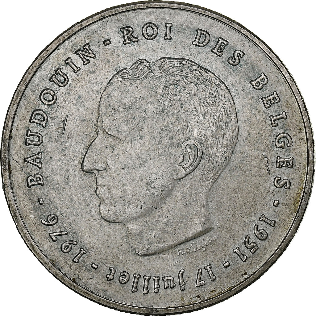België, 250 Francs, 250 Frank, 1976, Zilver, ZF+, KM:157.1