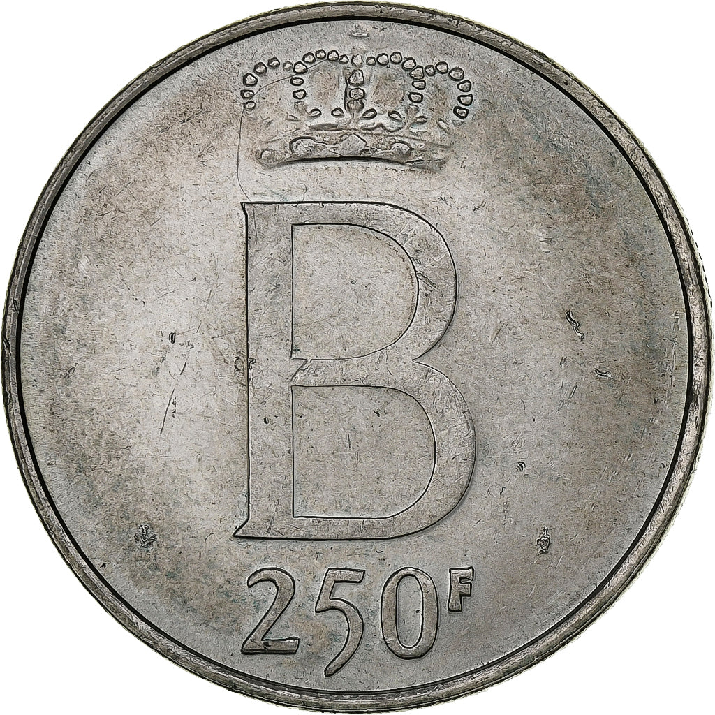 België, 250 Francs, 250 Frank, 1976, Zilver, ZF+, KM:157.1