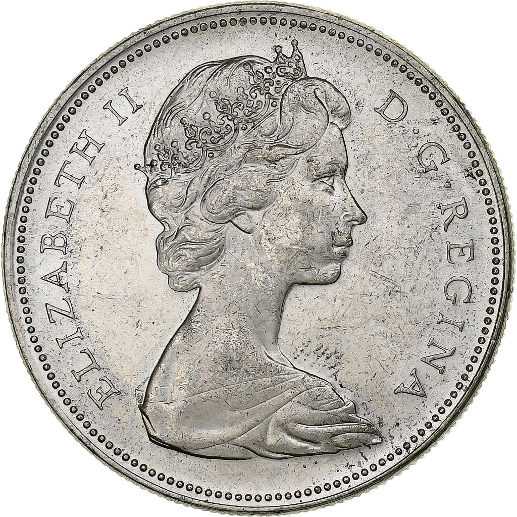 Canada, Elizabeth II, Dollar, 1966, Royal Canadian Mint, Silver, AU(50-53)