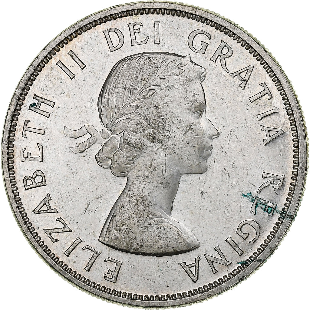 Canadá, Elizabeth II, Dollar, 1962, Royal Canadian Mint, Prata, EF(40-45)