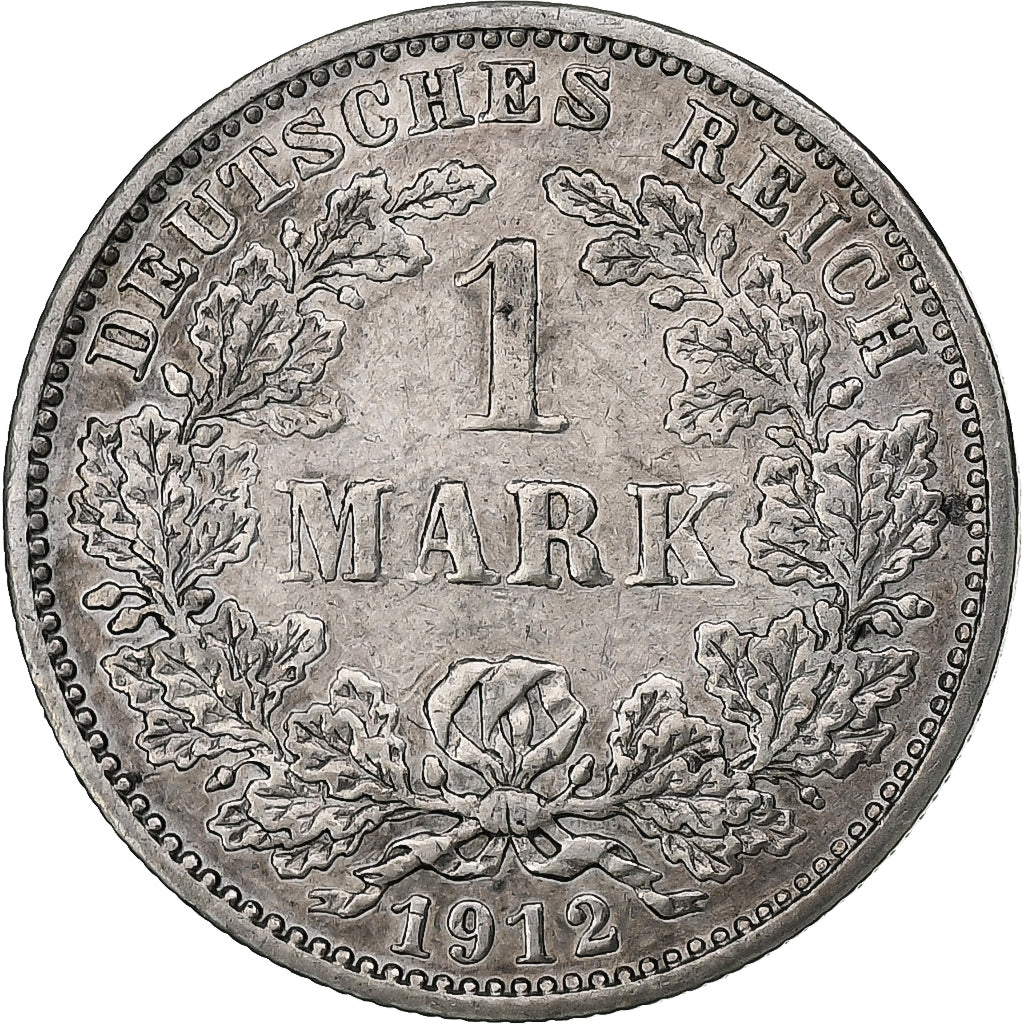 GERMANY - EMPIRE, Wilhelm II, Mark, 1912, Hambourg, Silver, EF(40-45), KM:14