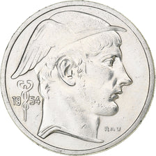 Belgium, 50 Francs, 50 Frank, 1954, EF(40-45), Silver, KM:137