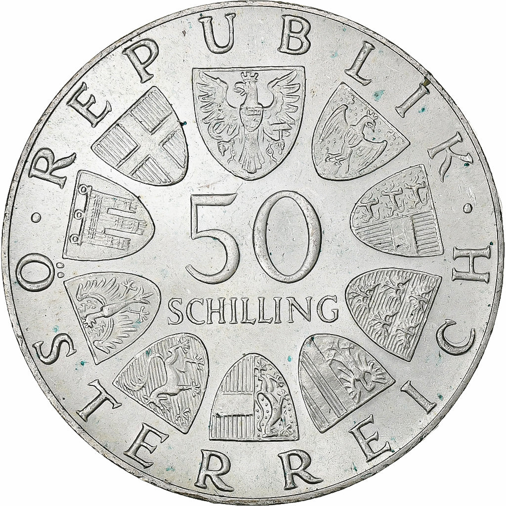 Austria, 50 Schilling, 1974, Silver, AU(55-58), KM:2919