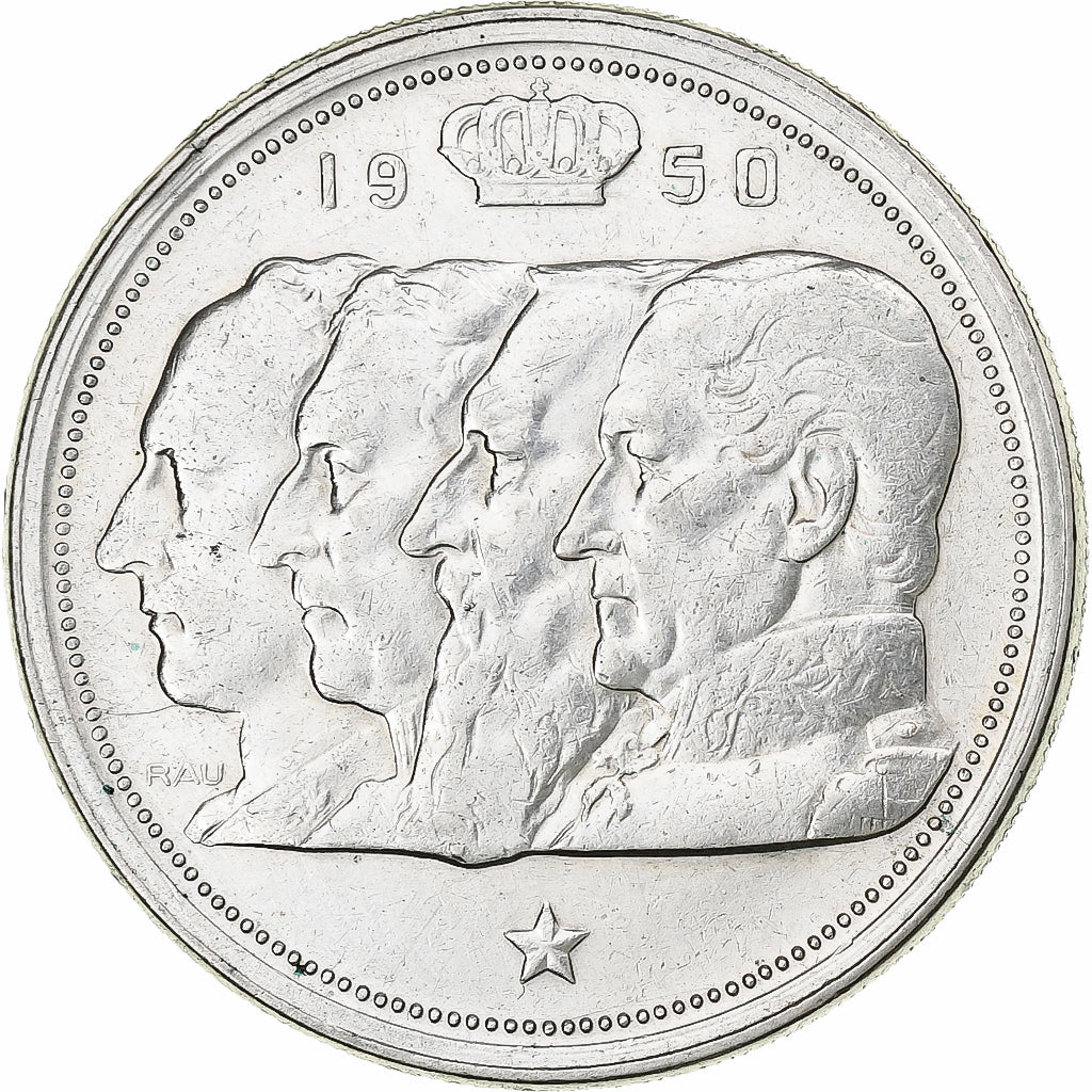 Belgium, 100 Francs, 100 Frank, 1950, Silver, EF(40-45), KM:138.1