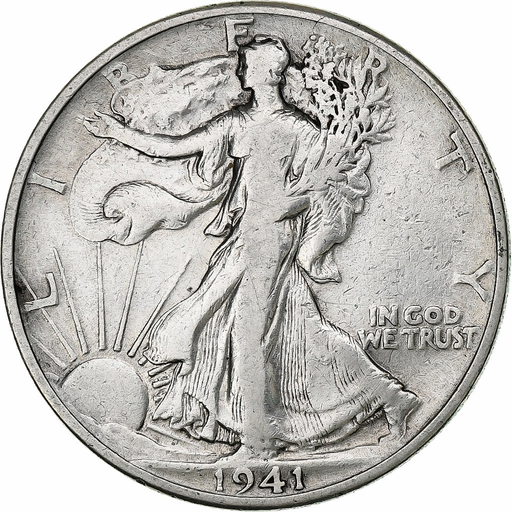United States, Half Dollar, Walking Liberty Half Dollar, 1941, U.S. Mint