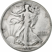 United States, Half Dollar, Walking Liberty Half Dollar, 1941, U.S. Mint