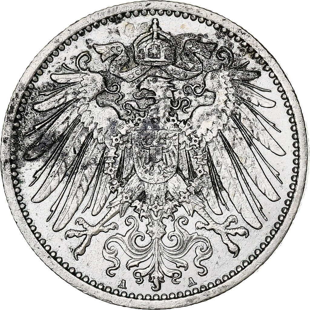 DUITSLAND - KEIZERRIJK, Wilhelm II, Mark, 1911, Berlin, Zilver, ZF, KM:14