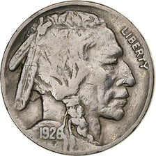 Stati Uniti, 5 Cents, Buffalo Nickel, 1926, U.S. Mint, Rame-nichel, MB, KM:134