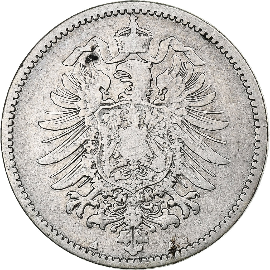 GERMANY - EMPIRE, Wilhelm I, Mark, 1874, Berlin, Silver, VF(20-25), KM:7