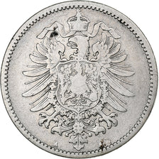GERMANY - EMPIRE, Wilhelm I, Mark, 1874, Berlin, Silver, VF(20-25), KM:7