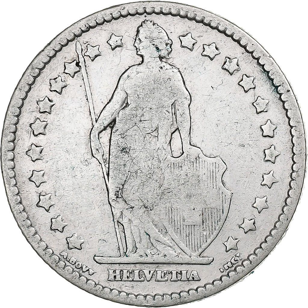 Switzerland, Franc, 1886, Bern, Silver, VF(20-25), KM:24