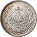 NIEMCY - IMPERIUM, 1/2 Mark, 1914, Berlin, Srebro, EF(40-45), KM:17