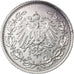 ALEMANIA - IMPERIO, 1/2 Mark, 1906, Berlin, Plata, MBC, KM:17
