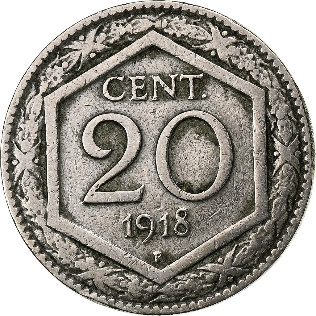Italien, Vittorio Emanuele III, 20 Centesimi, 1918, Rome, Kupfer-Nickel, S