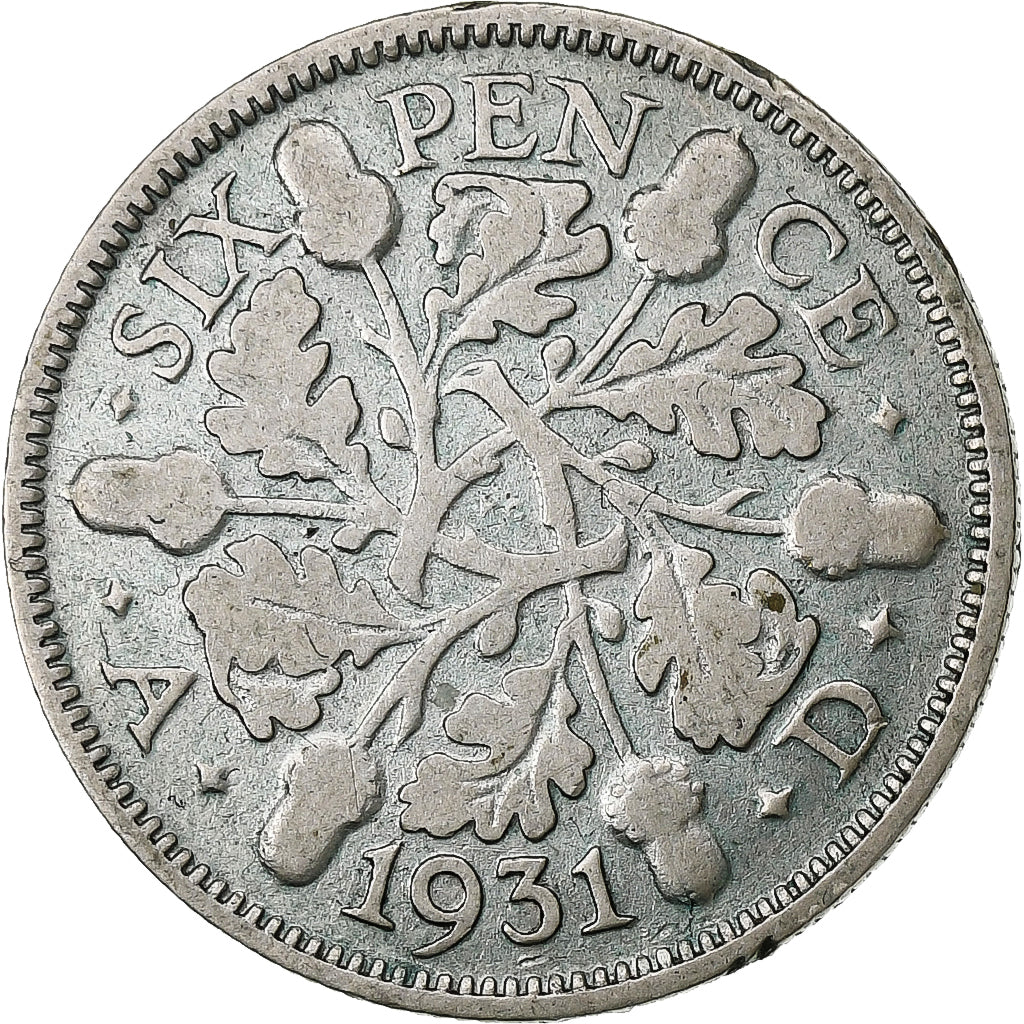 Großbritannien, George V, 6 Pence, 1931, Silber, S, KM:832
