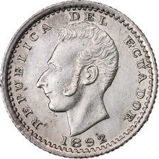 Ecuador, Decimo, Un, 1892, Lima, Silber, UNZ, KM:50.3