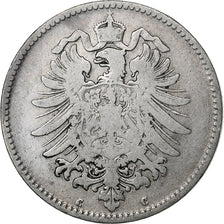 GERMANY - EMPIRE, Wilhelm I, Mark, 1875, Frankfurt, Silver, VF(20-25), KM:7