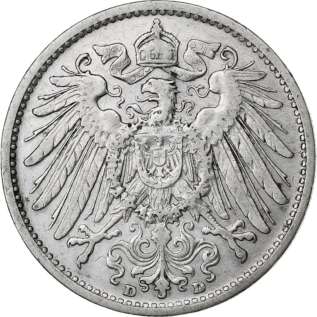 GERMANY - EMPIRE, Wilhelm II, Mark, 1901, Munich, Silver, AU(50-53), KM:14