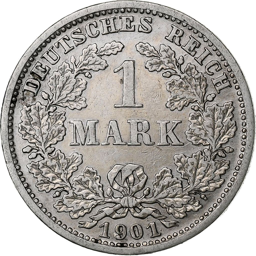 GERMANY - EMPIRE, Wilhelm II, Mark, 1901, Munich, Silver, AU(50-53), KM:14