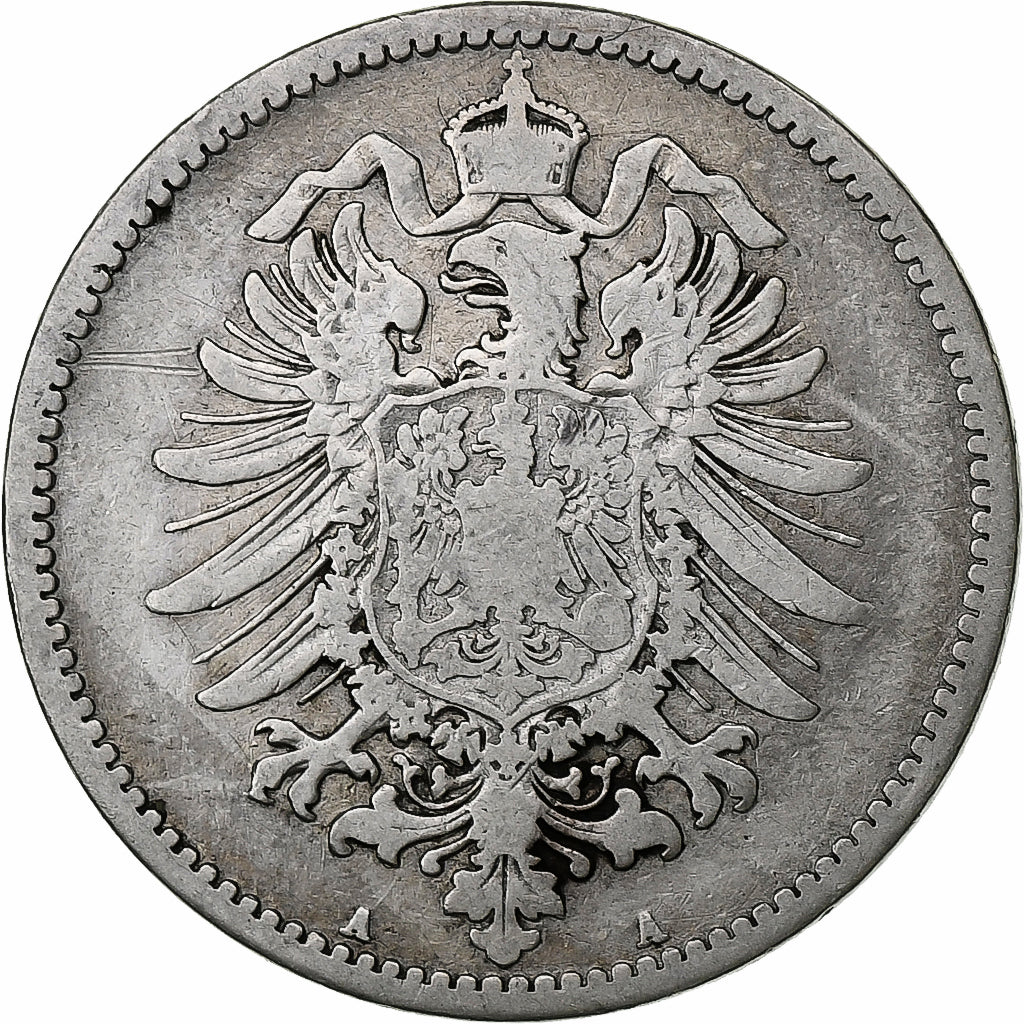GERMANY - EMPIRE, Wilhelm I, Mark, 1876, Berlin, Silber, S, KM:7