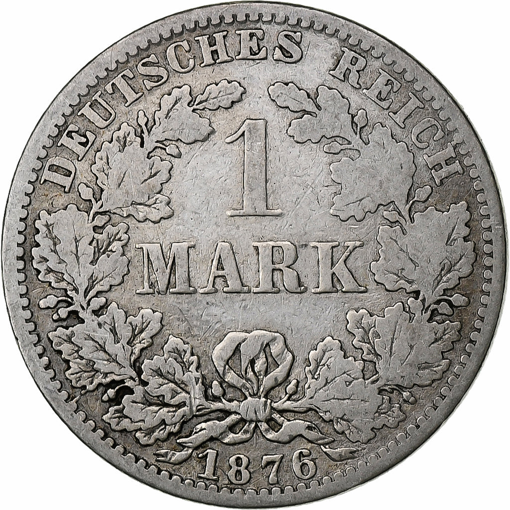 GERMANY - EMPIRE, Wilhelm I, Mark, 1876, Berlin, Silber, S, KM:7
