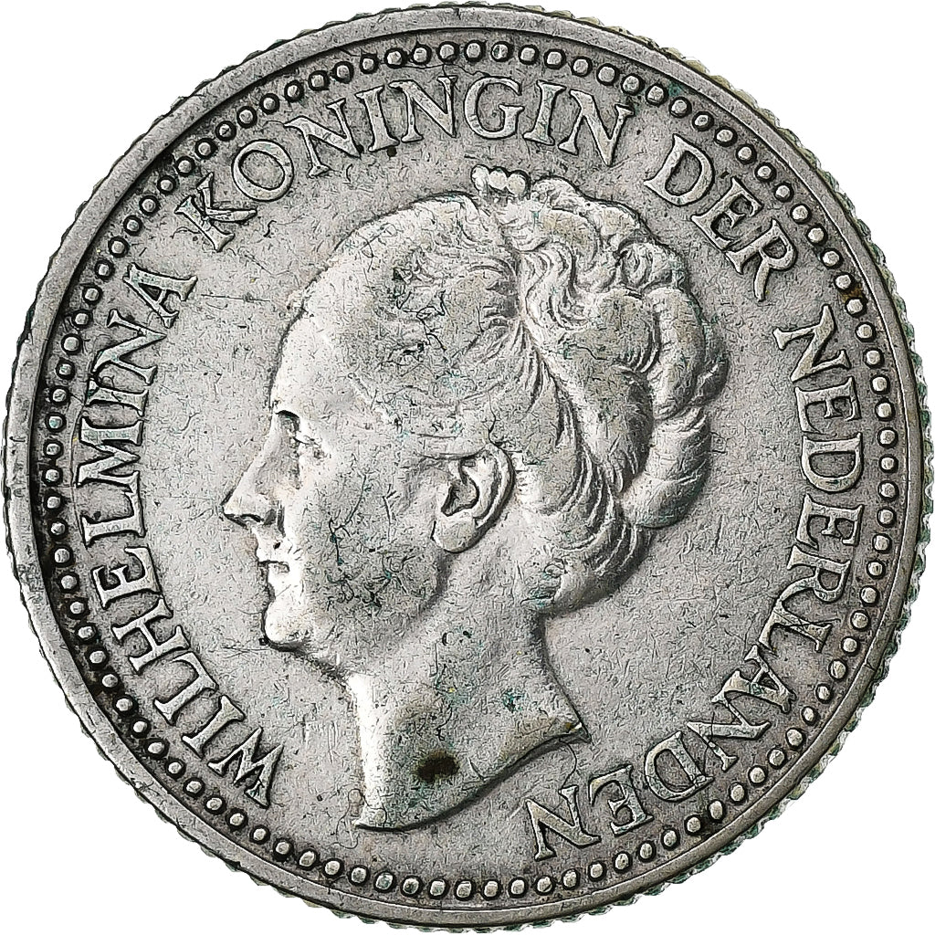 Paesi Bassi, Wilhelmina I, 1/2 Gulden, 1922, MB+, Argento, KM:160