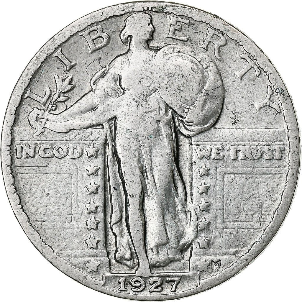 United States, Quarter, Standing Liberty Quarter, 1927, U.S. Mint, Silver
