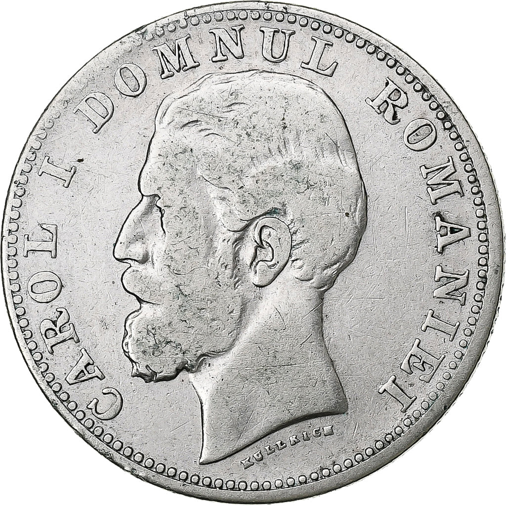 Romania, Carol I, Leu, 1881, Silver, VF(20-25), KM:14
