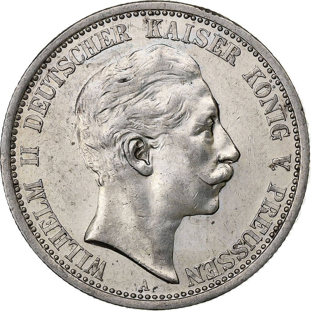 German States, PRUSSIA, Wilhelm II, 2 Mark, 1912, Berlin, Silver, AU(50-53)