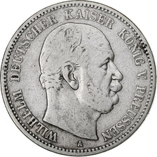 German States, PRUSSIA, Wilhelm I, 2 Mark, 1876, Berlin, Silver, VF(20-25)