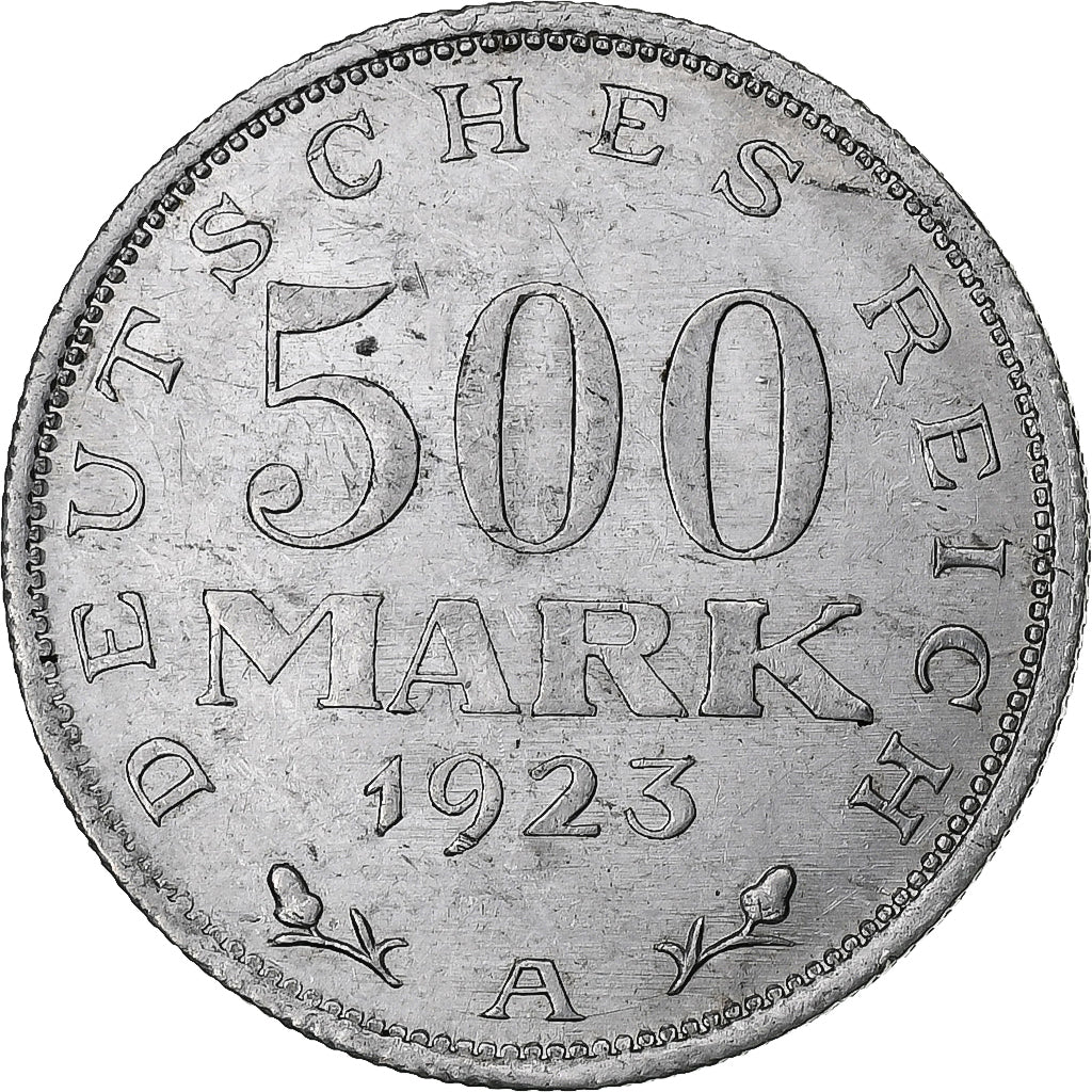 ALEMANHA, REPÚBLICA DE WEIMAR, 500 Mark, 1923, Berlin, Alumínio, EF(40-45)